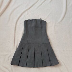Wilfred Light Gray Strapless Dress